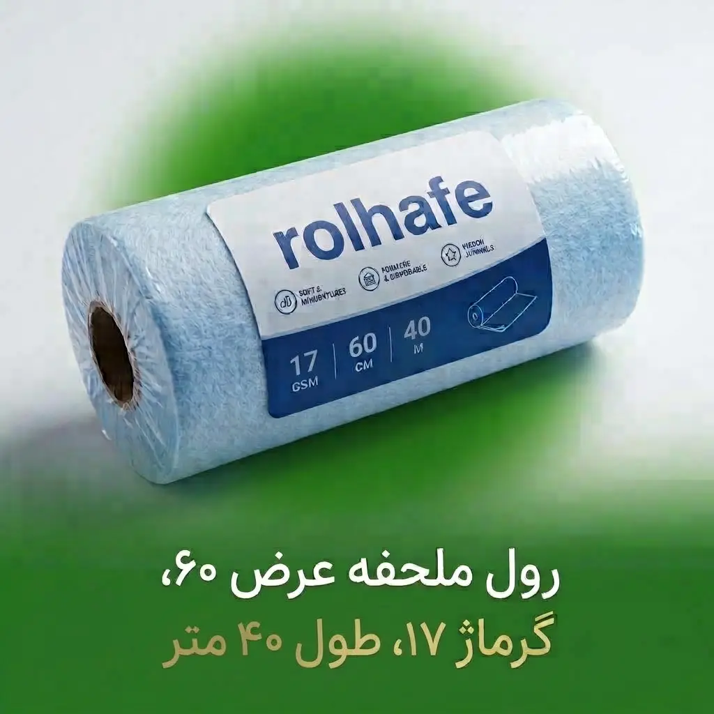رول ملحفه یکبار مصرف رولحفه | عرض 60cm گرماژ 17 طول 40m