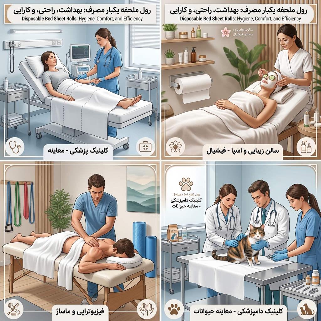 کاربرد رول ملحفه یکبار مصرف